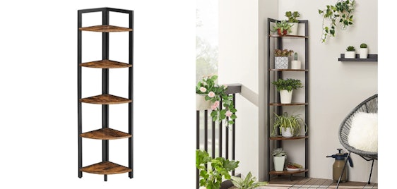 Nur noch für kurze Zeit mit 50% Rabatt! Vasagle Eckregal für 30€ - mit 5 stabilen Ablagen