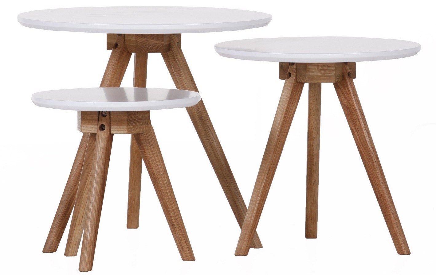 Iovivo Beistelltische Revival für 100€ - 3 runde Beistelltische mit unterschiedlichen Größen