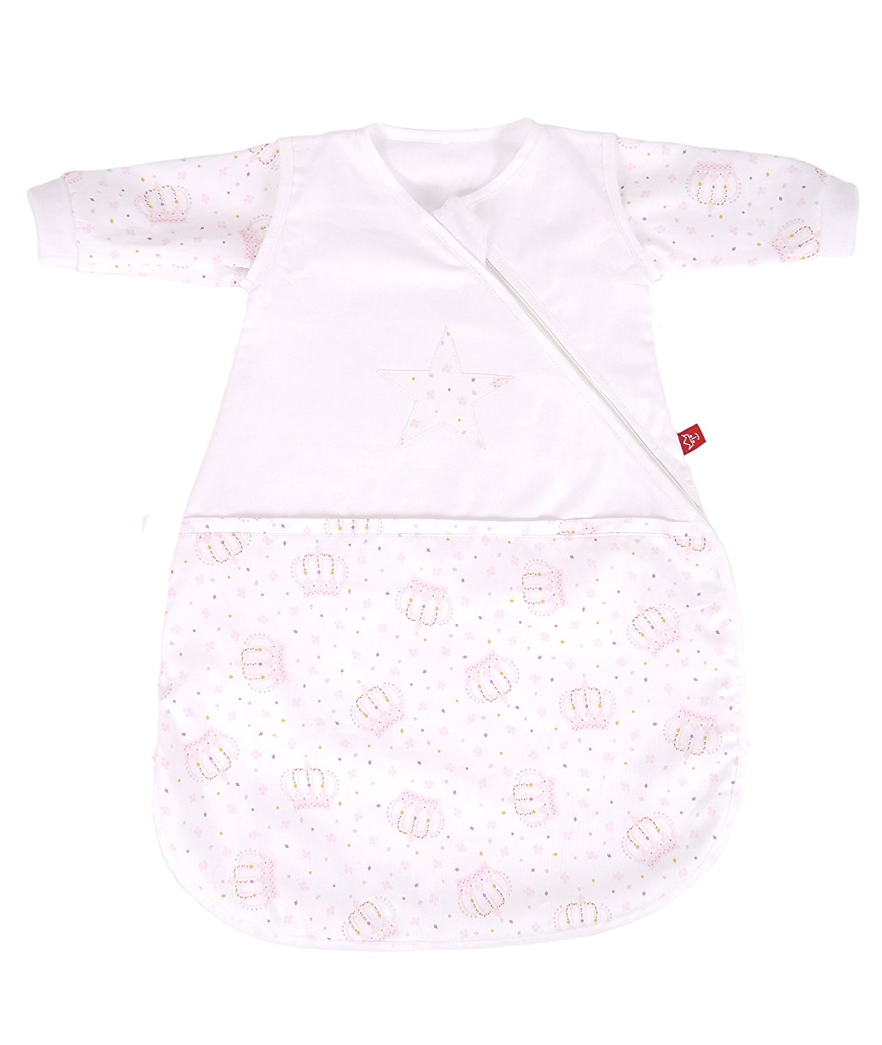 Kaiser Ganzjahresschlafsack Premium Deluxe 65063086, Krone rosa, 60 cm lang