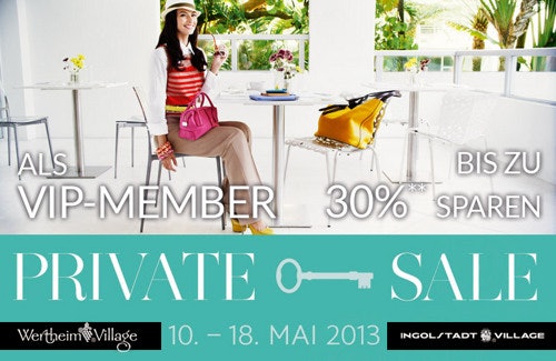 30% Rabatt auf die Outletpreise im Ingolstadt Village und Wertheim Village