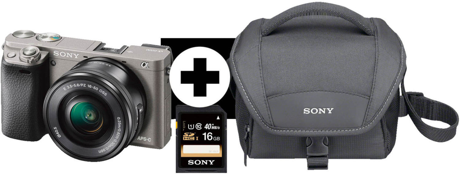 50% Rabatt auf Sony Alpha 6000 Kit 16-50 mm +  16GB SD + Kameratasche graphit