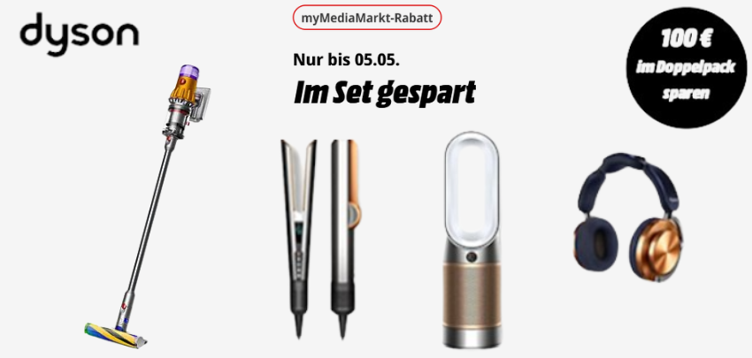 Media Markt: Dyson Bundle Aktion mit satten 100€ Ersparnis 🤑 Dyson V15s Detect + Dyson Airstrait für 1.048€ ✨