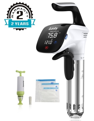 Azrsty Sous Vide Stick, Präzisionskochtopf Immersion Zirkulator mit Hand-Vakuumierer,