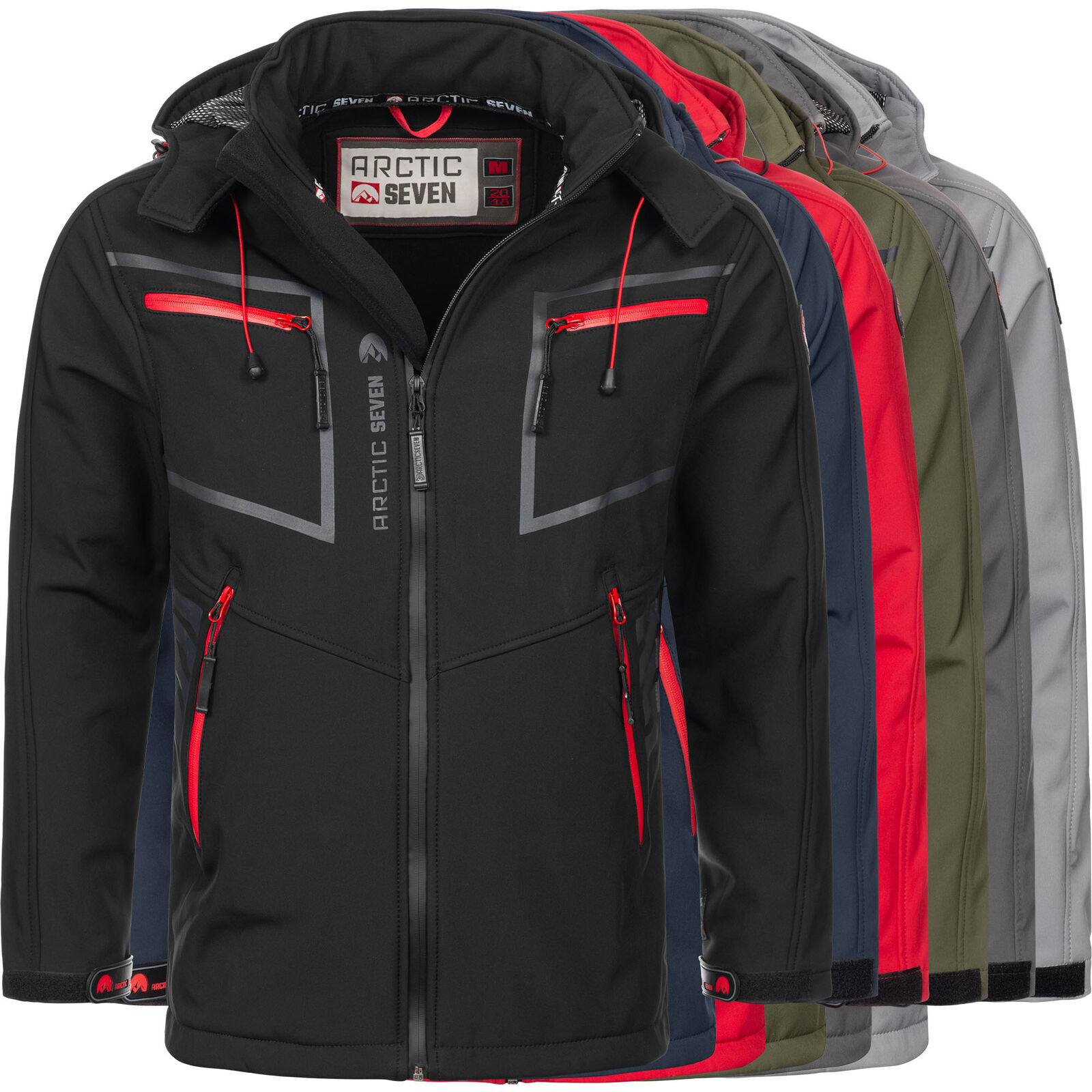 Arctic Seven Herren Designer Softshell Funktions Outdoor Jacke
