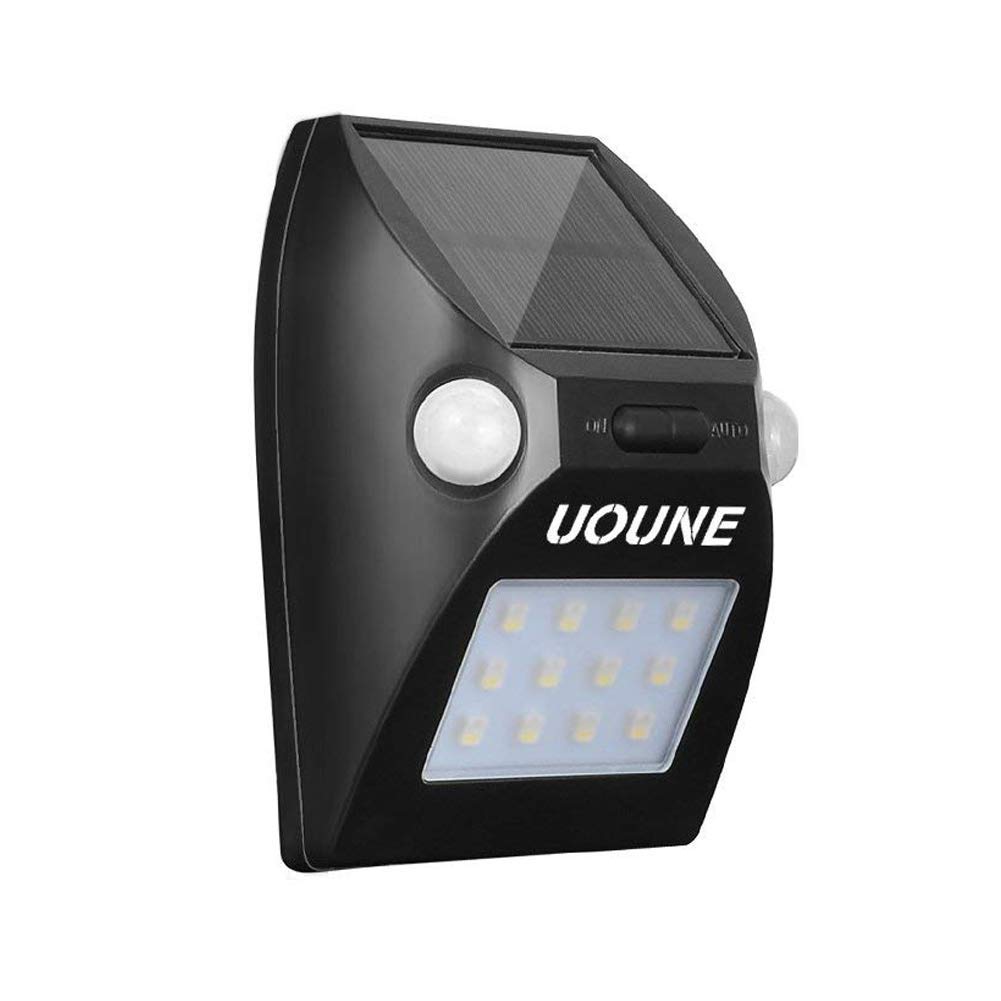 12 LED Solarleuchte mit RGB Farbwechsel, / 2 Bewegungssensoren , 5 Intelligenten Beleuchtungsmodie wasserdicht IP65 180° Beleuchtungsbereich