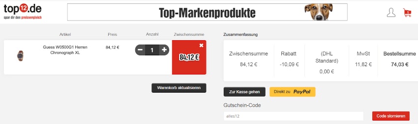 top12-warenkorb-gutscheincode