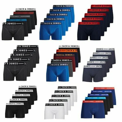 Jack & Jones 5er Pack Herren Unterhosen Männer Marken Boxershorts Unterwäsche