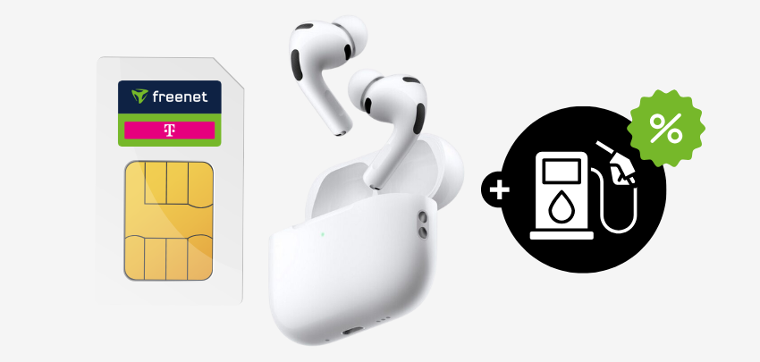Tankrabatt on top 🚗🍏 Apple AirPods Pro 3 + 50GB Telekom Allnet-Flat » für effektiv 5,49€ mtl.