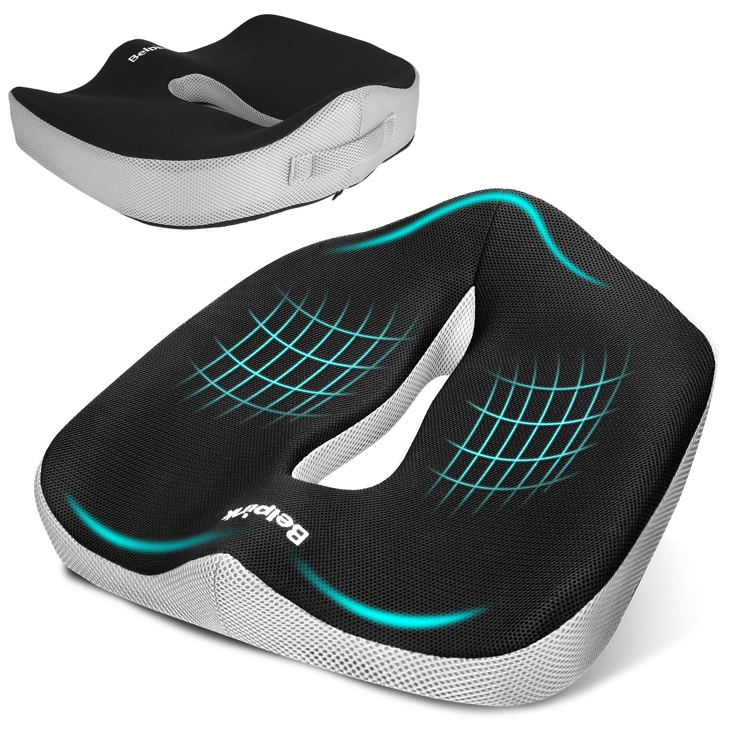 Orthopädische Sitzkissen - Hämorrhoiden Kissen mit Memory Funktion 