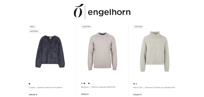 Bis zu 20% Rabatt auf Sportbekleidung, Strick &amp; Sweat sichern - bei engelhorn 🛍️