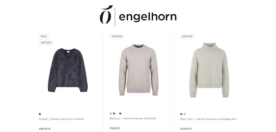 Bis zu 20% Rabatt auf Sportbekleidung, Strick & Sweat sichern - bei engelhorn 🛍️
