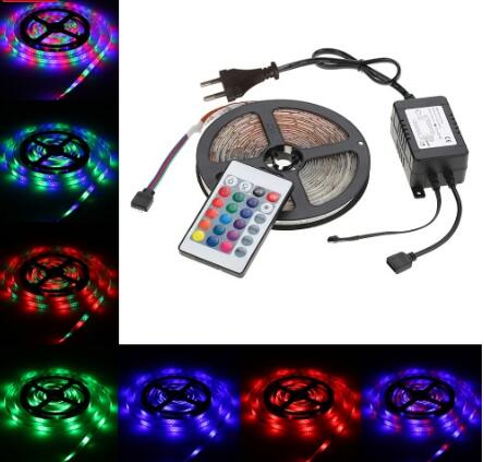 5M RGB LED Streifen mit 270 LED’s (2835 SMD) inkl. Fernbedienung &amp; Netzteil für 6,87€