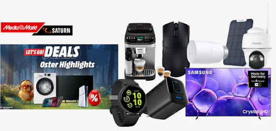 Oster-Deals bei Media Markt Saturn 🐰🥚 z.B. 65" Samsung Smart TV für 441€