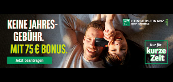 75€ Bonus für Consors Finanz Mastercard 💶 💳 ohne Jahresgebühr