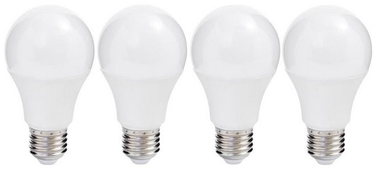 4x LED Birne E27 für 10€ - 10W = 60W, 10.000h Leuchtdauer