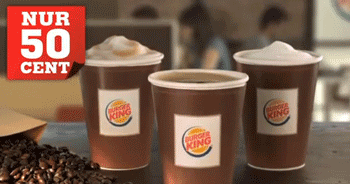 Burger King Kaffee-Probierwochen - Cappucino, Kaffee oder Milchkaffee für 0,50€