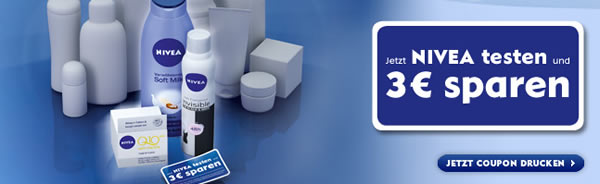 Gutschein: 3 Nivea Produkte für mindestens 9€ kaufen und 3€ Rabatt bekommen