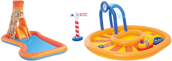2 Bestway Pools für je 18€ - Planschbecken im Vulkan- und Bahnhofsdesign