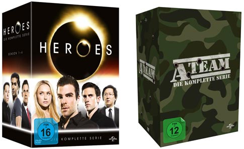 Heroes oder A-Team Komplettbox auf DVD für je 30€