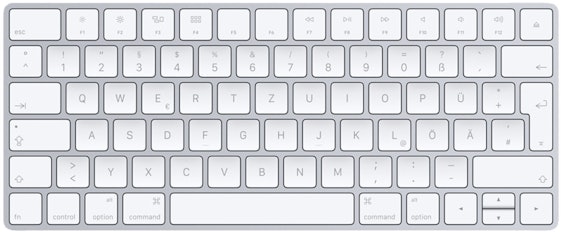 Apple Magic Keyboard MLA22D/A für 45€ – Tastatur (DE) ohne Ziffernblock in Weiß