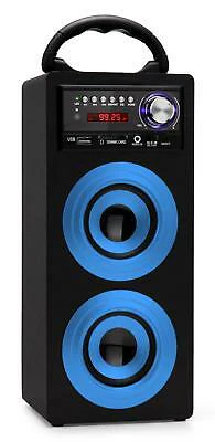 Mobil Bluetooth Lautsprecher USB SD AUX MP3 Player Radio Box Sound System blau