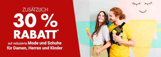 30% extra Rabatt bei Galeria Kaufhof auf reduzierte Mode Artikel & Schuhe