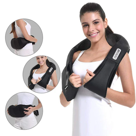Shiatsu Nacken Massagegerät mit Wärmefunktion 3D-Rotation