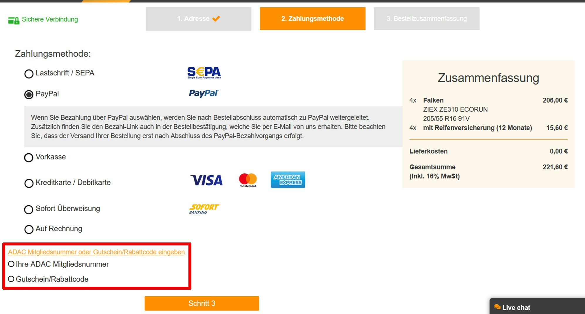 Tirendo Gutschein einlösen