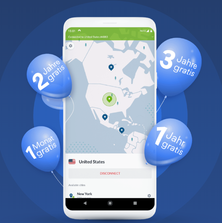 Geburstagsdeal bei NordVPN! 70% Rabatt auf das 3-Jahres-Paket + Tolles Gewinnspiel! (inkl. GEHEIMTIPP)