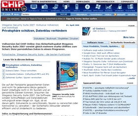 CHIP verschenkt Steganos Security Suite 2007 im Wert von 52 €