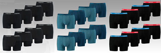 Head Boxershorts in diversen Farben für 24€ – Unterwäsche im 8er-Pack