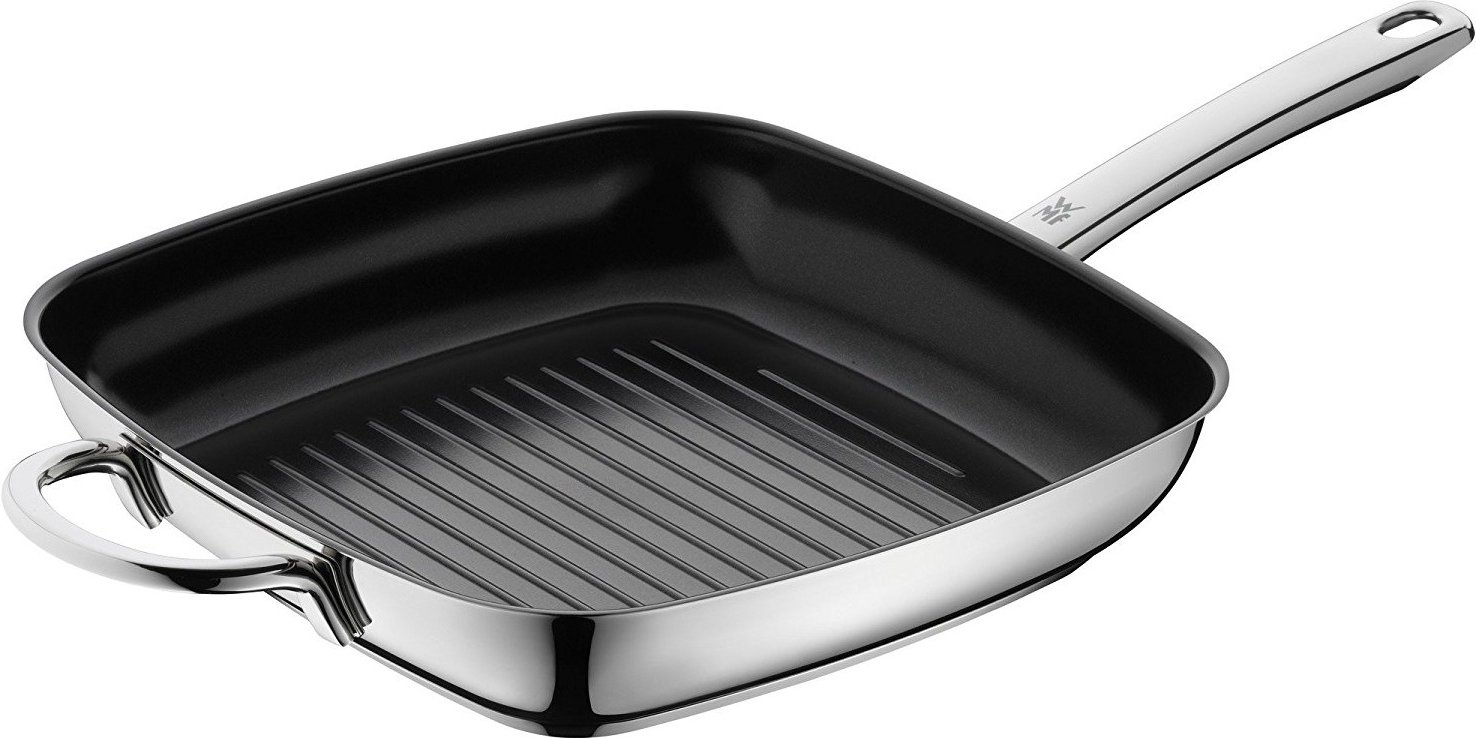 WMF Grillpfanne Durado für 45€ - 28cm, Cromargan Edelstahl 18/10 poliert mit keramischer Antihaftbeschichtung, für alle Herdarten