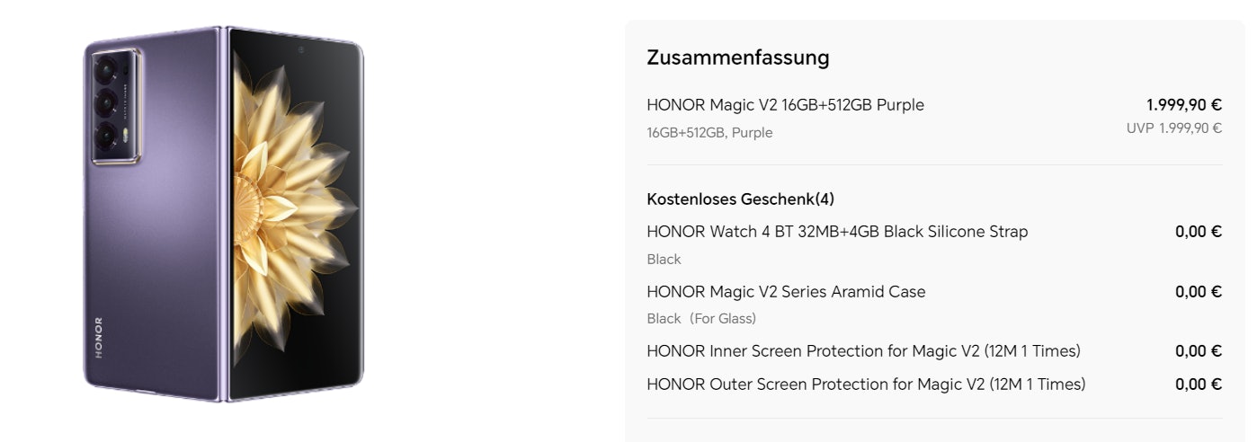 HONOR Magic V2 Einstiegsaktion