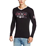 Geographical Norway Herren T-Shirts Jabouret LS Men Langarm Casual Sport Baumwollshirt, M