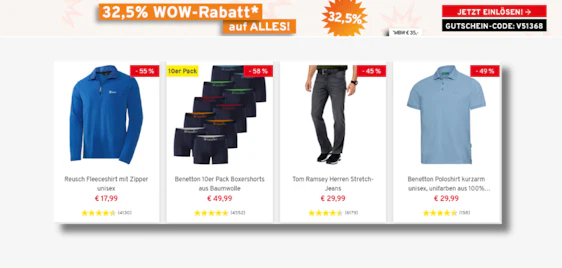 Vorteilshop Gutschein ⏰ 32,5% Rabatt ab 35€ Bestellwert