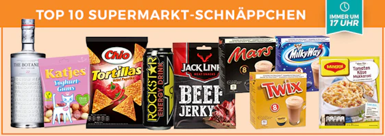 Top 10 Supermarkt-Schnäppchen der KW 43 🛒 - z. B. Deutsche Bahn Geschenkkarte mit 5€ Rabatt 🚄