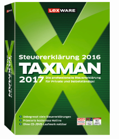 Lexware Taxman 2017 (Spezialversion) kostenlos - Steuererklärung für 2016