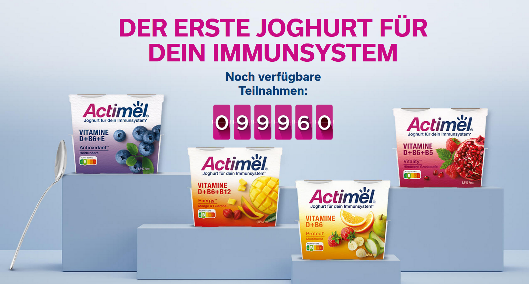 Actimel Joghurt gratis testen - dank Geld-zurück-Garantie