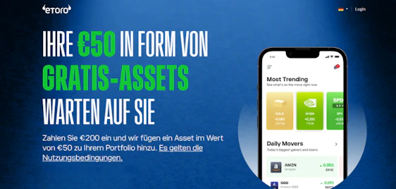 💰 50€ Bonus für 200€ Erst-Einzahlung bei eToro + bis zu 3,55% Zinsen