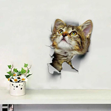 3D Katzen Aufkleber für nur 7 Cent