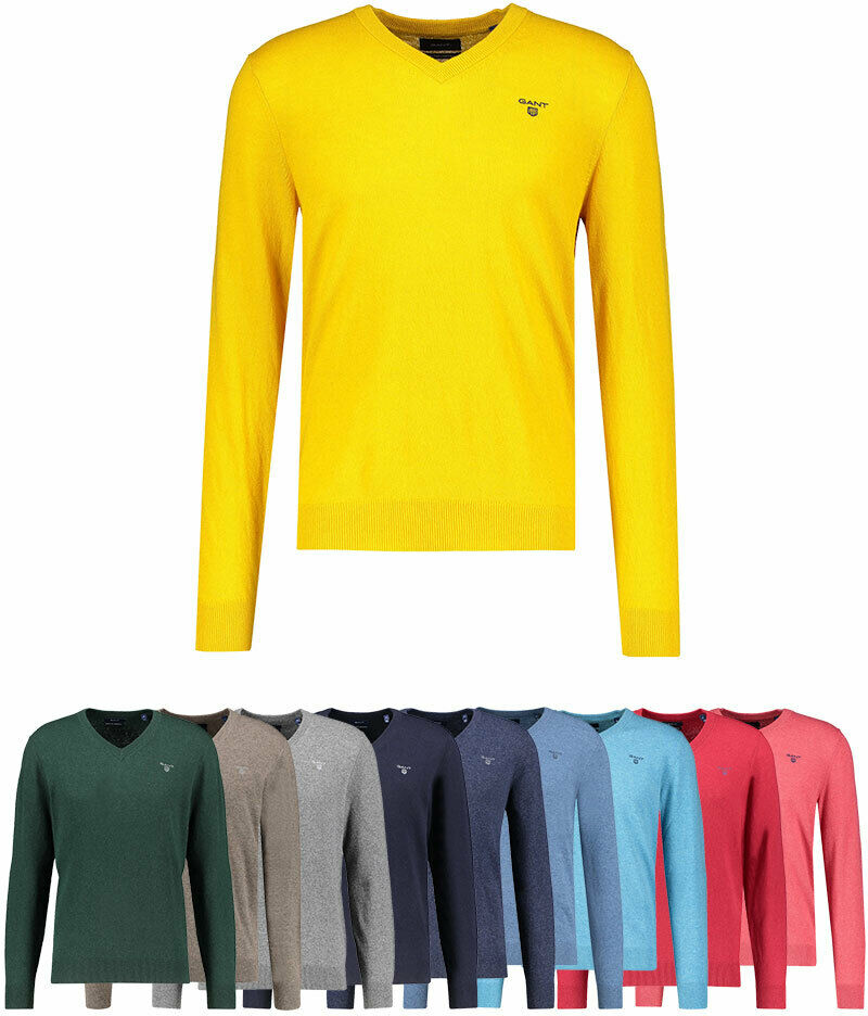 Gant Lambswool-Pullover für 36€ – Herren-Wollpullover mit V-Neck, mit Größen- &amp; Farbauswahl