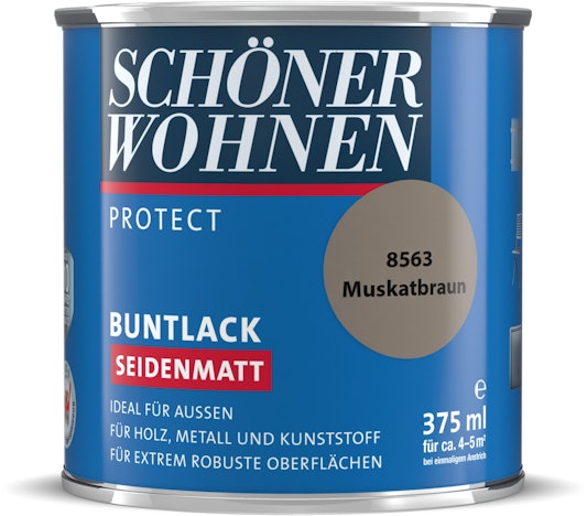 Schöner Wohnen Protect Buntlack seidenmatt muskatbraun 375ml: 11,25€ statt 21,94€