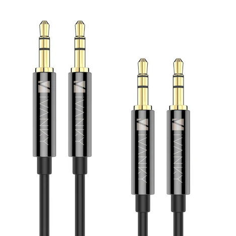 Aux Kabel 3,5mm Klinkenkabel (2-Pack/ HiFi-Qualität) für 4,99€