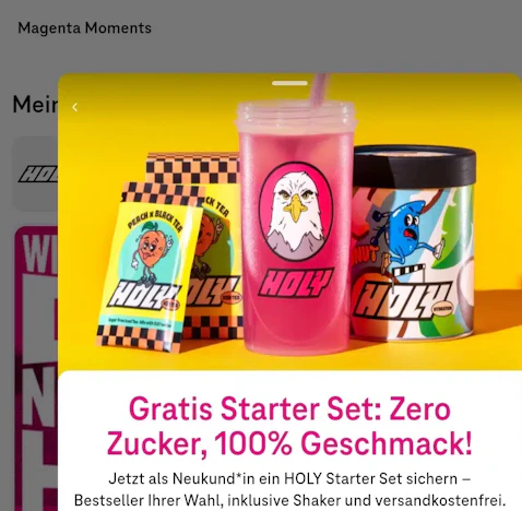 Gratis Holy Starter-Set inkl. Shaker bei Telekom Magenta Moments (statt 25€)