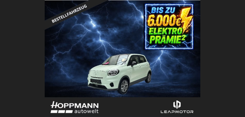 Leasingfaktor: 0,1!! 🤯 🔑 Leapmotor T03 für 98€ leasen 🚗 - Elektroauto, Glasdach, Einparkassistent