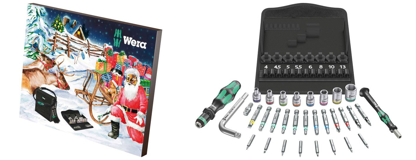 Wera Adventskalender 2017 für 34€ – mit 34 Werkzeugüberraschungen