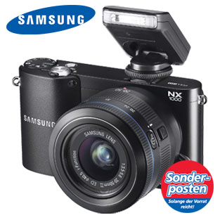 Samsung NX1000 mit 20-50mm Objektiv für 199€ – günstige Einsteigersystemkamera ab Montag bei Real