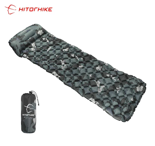 50% off Camping Iosmatte,Tarnfarbe, mit Kissen Aufblasbare Luftmatratze Ultraleicht Schlafmatte Kleines Packmaß Isomatte Zelt Schlafmatte