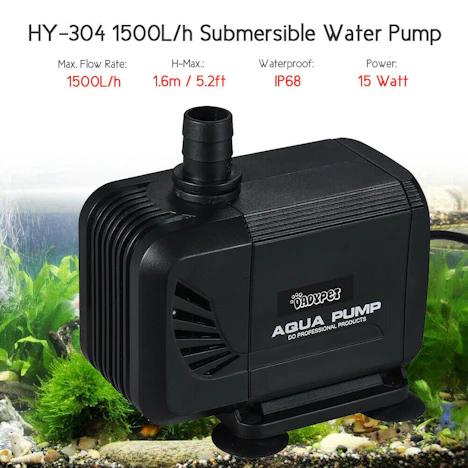 Dadypet 1500L/h Teich / Aquarium Pumpe