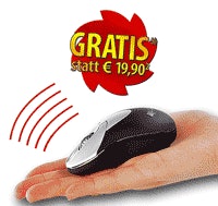 Pearl Gratis Aktion: optische USB (Funk) Maus für 3,90 €